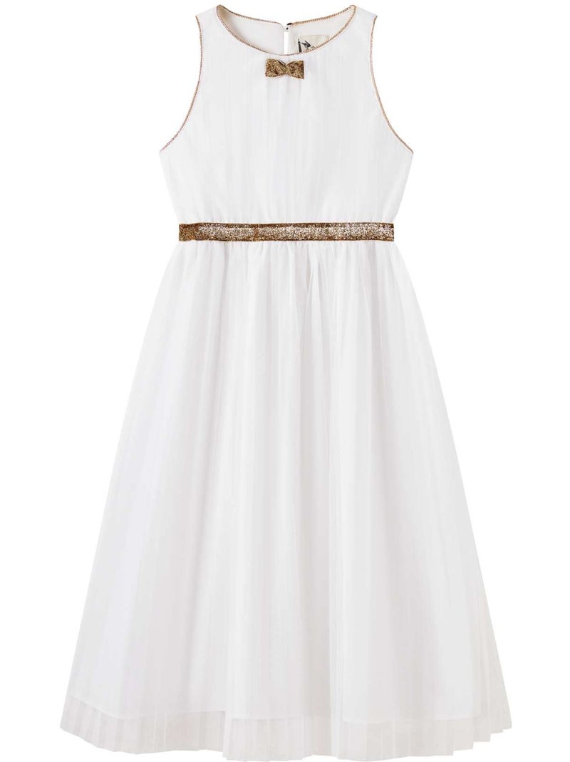 Robe Cérémonie  Longue  et   HEPBURN - La Faute à Voltaire Blanc Doré - Kiabi