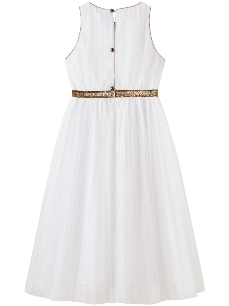 Robe Cérémonie  Longue  et   HEPBURN - La Faute à Voltaire Blanc Doré - Kiabi