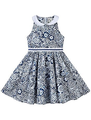 Robe Cérémonie Qui Tourne Fleurie HEPBURN - La Faute à Voltaire