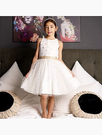 Robe Cérémonie tte Lin et avec Noeud HEPBURN - La Faute à Voltaire