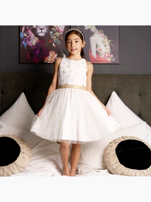 Robe Cérémonie tte Lin  et  avec Noeud  HEPBURN - La Faute à Voltaire - Kiabi