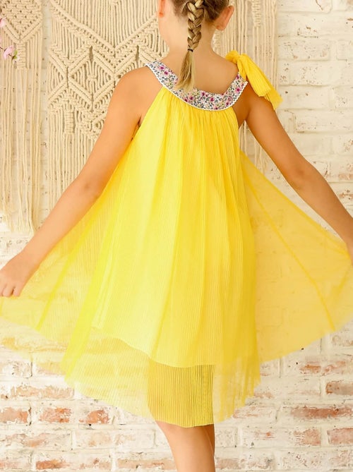 Robe Cérémonie   Voile  Col Fleuri Liberty   ALIZEE - La Faute à Voltaire - Kiabi