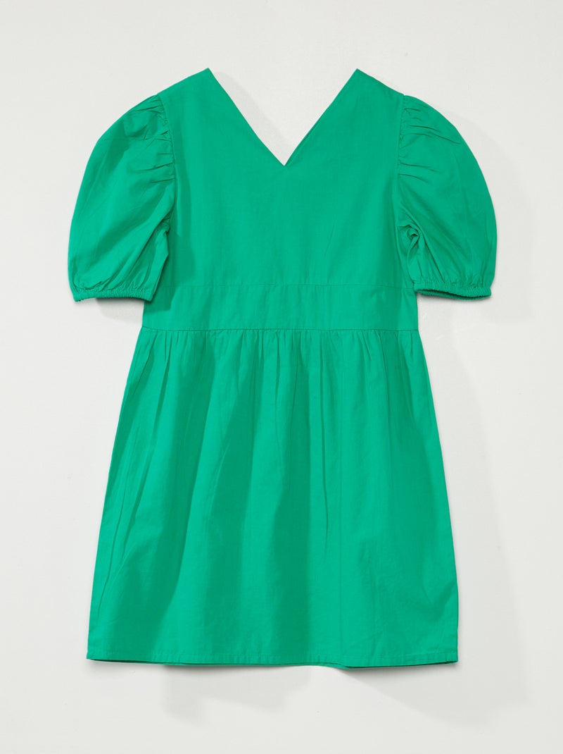 Robe chaîne et trame Vert - Kiabi