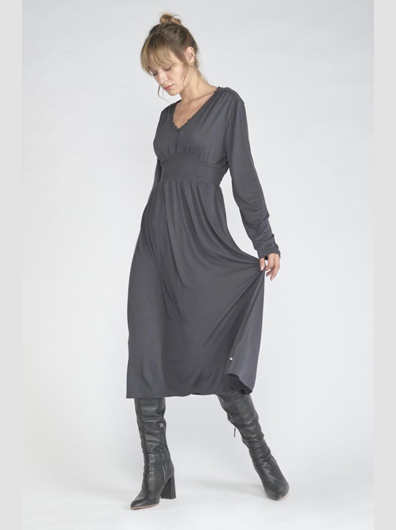 Robe CHANAN droite 'Le Temps Des Cerises' Gris - Kiabi
