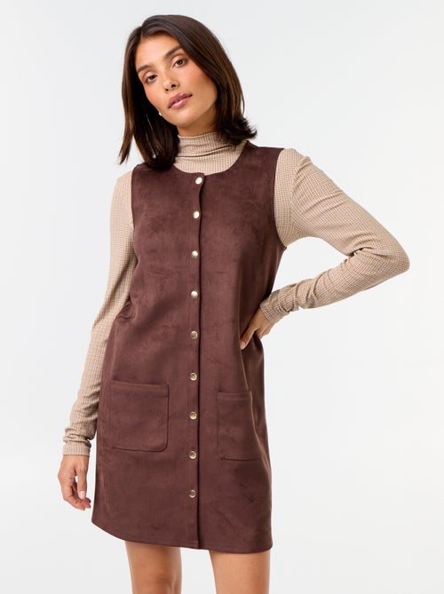 Robe chasuble en matière douce - Kiabi Robe chasuble en matière douce - Kiabi