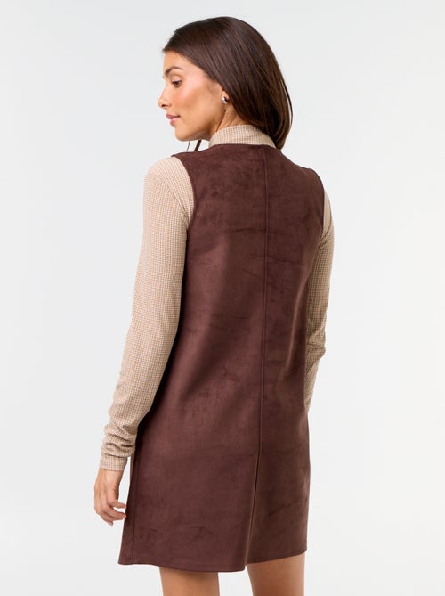 Robe chasuble en matière douce - Kiabi Robe chasuble en matière douce - Kiabi