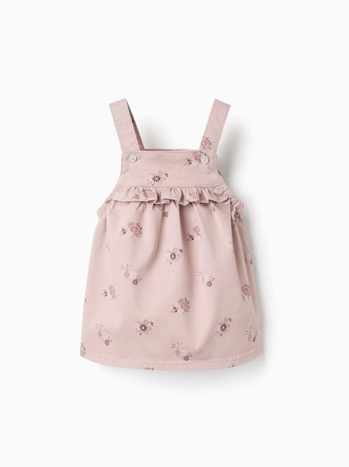 Robe chasuble en sergé avec imprimé fleuri - Kiabi Robe chasuble en sergé avec imprimé fleuri - Kiabi