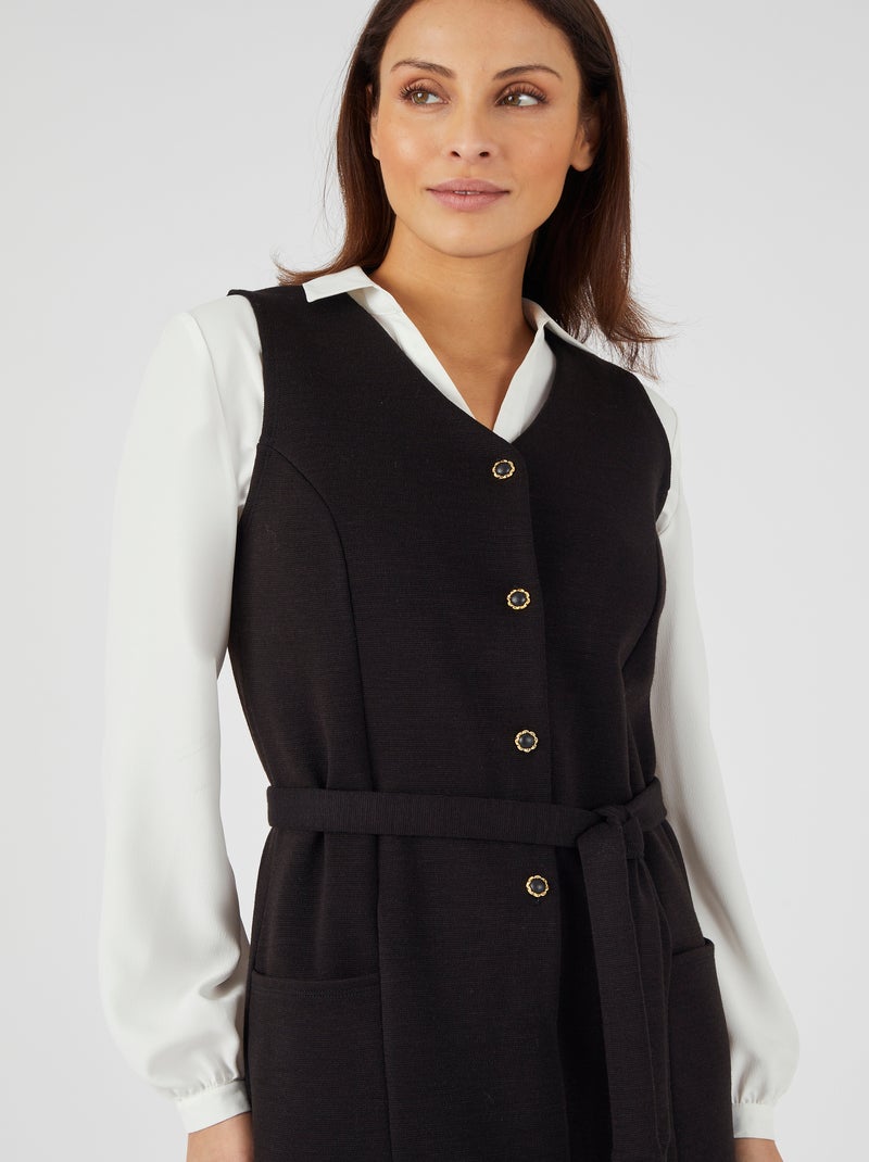 Robe-chasuble maille milano Thermolactyl - Damart Marron chocolat - Kiabi