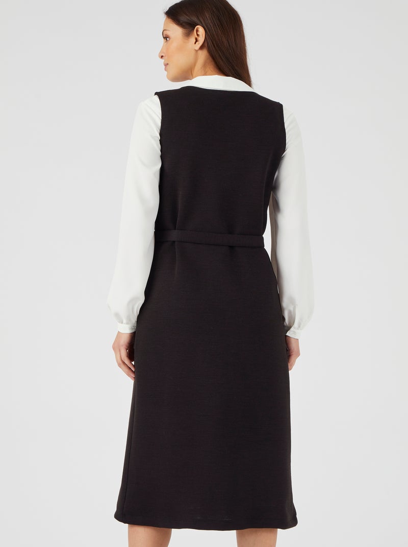 Robe-chasuble maille milano Thermolactyl - Damart Marron chocolat - Kiabi