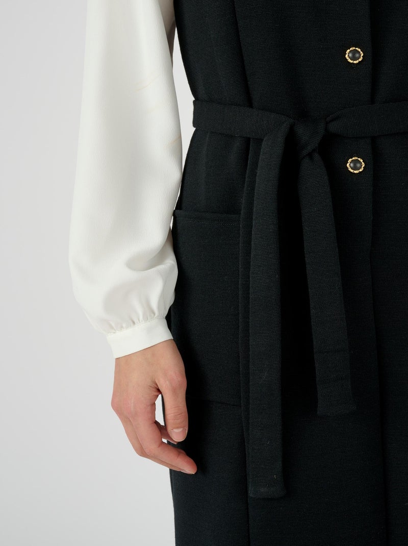 Robe-chasuble maille milano Thermolactyl - Damart Noir - Kiabi