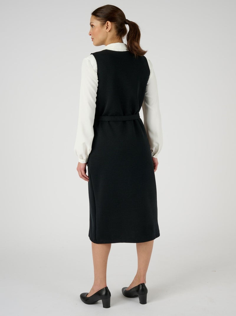 Robe-chasuble maille milano Thermolactyl - Damart Noir - Kiabi
