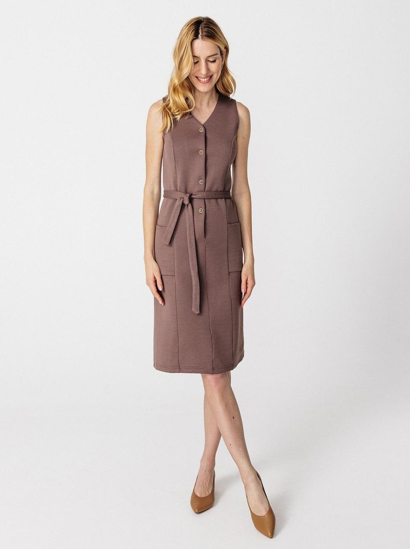 Robe-chasuble maille milano Thermolactyl - Damart Taupe - Kiabi