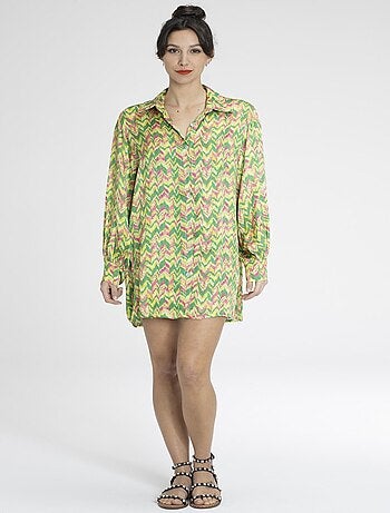 Robe CHELSY Vert Robes chemise