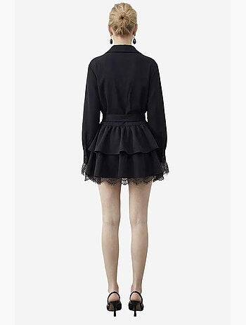 Robe-chemise à bordure en dentelle lucci