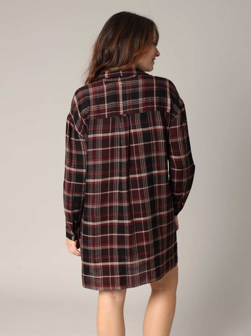 Robe chemise à carreaux
 'Deeluxe' - Kiabi