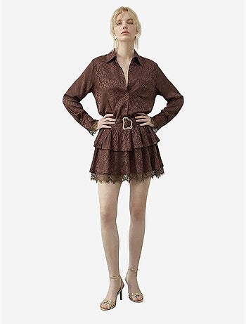 Robe-chemise à imprimé léopard avec ceinture lucci