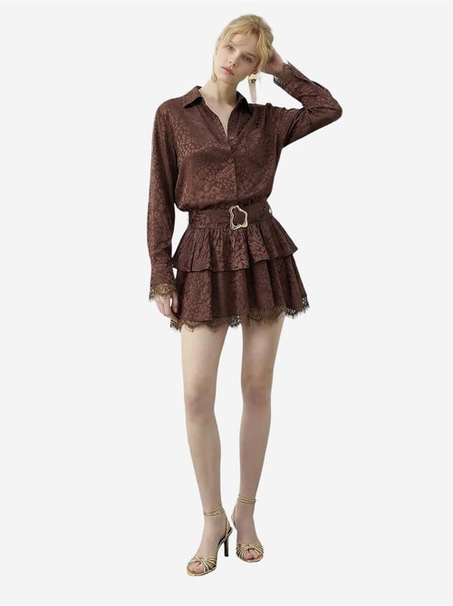 Robe-chemise à imprimé léopard avec ceinture lucci - Kiabi Robe-chemise à imprimé léopard avec ceinture lucci - Kiabi