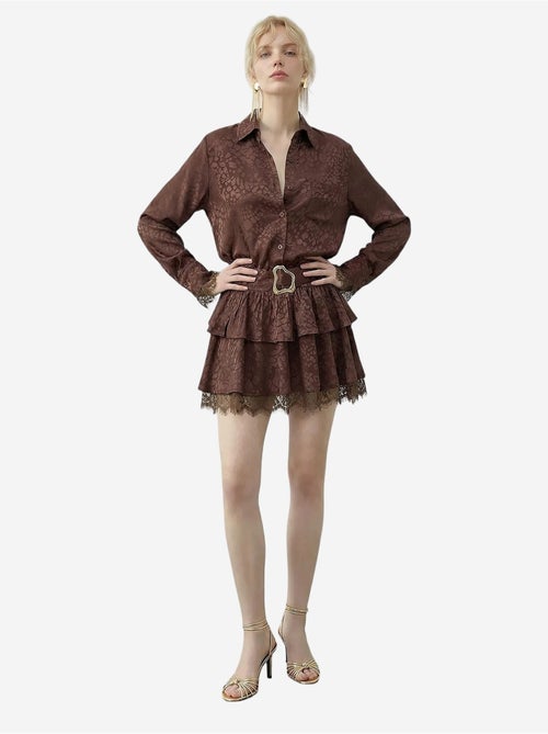 Robe-chemise à imprimé léopard avec ceinture lucci - Kiabi Robe-chemise à imprimé léopard avec ceinture lucci - Kiabi