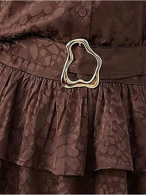Robe-chemise à imprimé léopard avec ceinture lucci - Kiabi Robe-chemise à imprimé léopard avec ceinture lucci - Kiabi