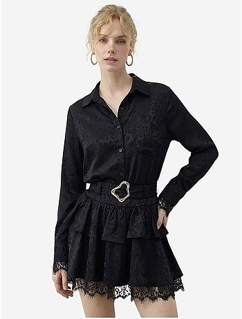 Robe-chemise à imprimé léopard avec ceinture lucci