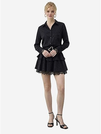 Robe-chemise à imprimé léopard avec ceinture lucci