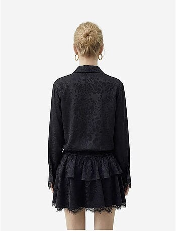 Robe-chemise à imprimé léopard avec ceinture lucci