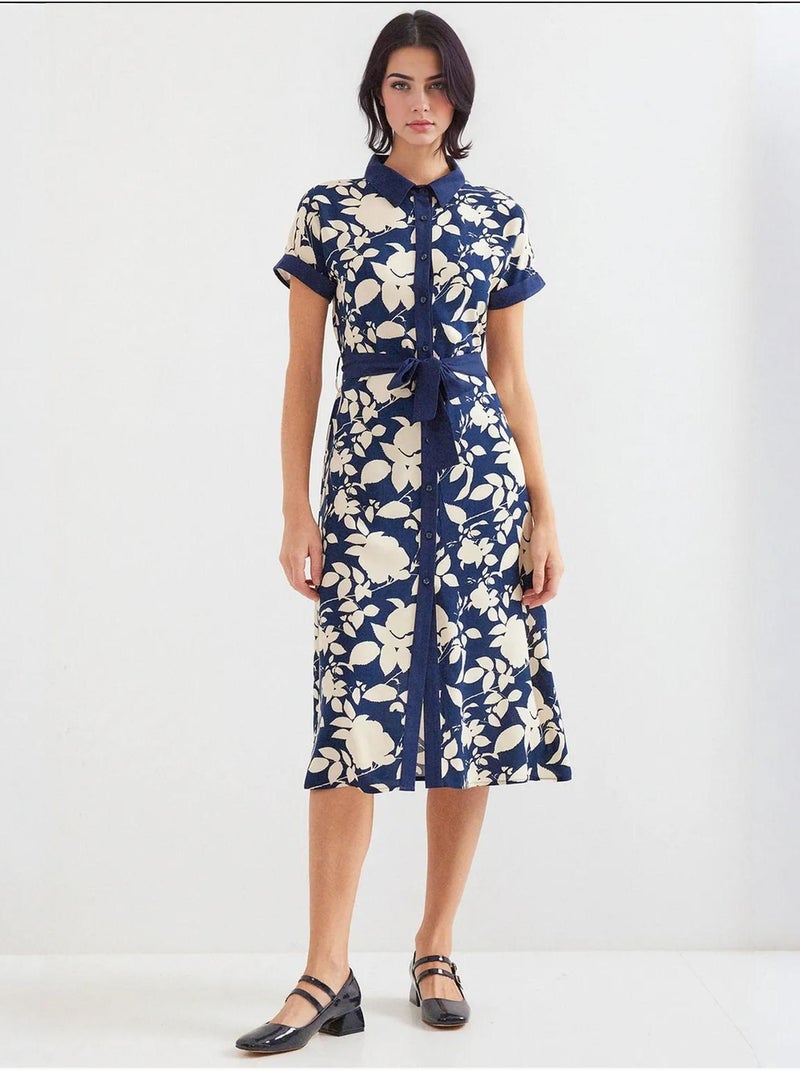 Robe chemise à motifs bdart Bleu marine - Kiabi