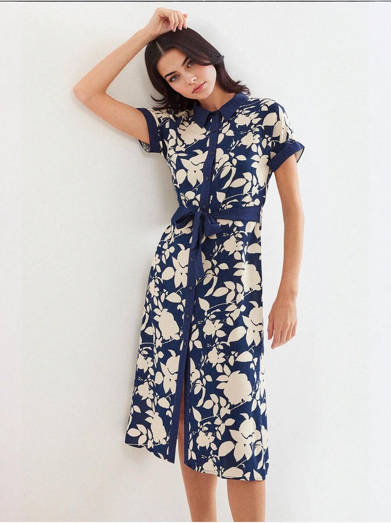 Robe chemise à motifs bdart Bleu marine - Kiabi