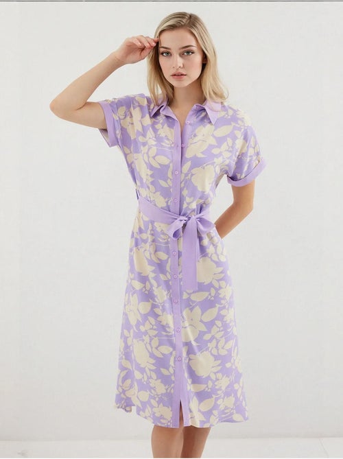 Robe chemise à motifs bdart - Kiabi