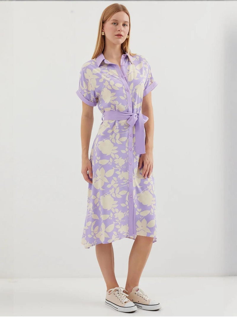 Robe chemise à motifs bdart Lavande - Kiabi