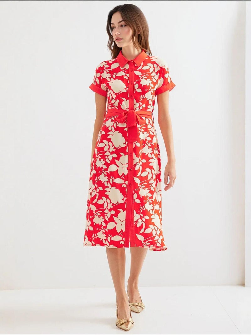 Robe chemise à motifs bdart Rouge - Kiabi