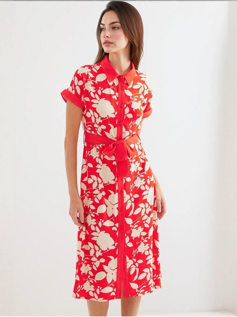 Robe chemise à motifs bdart Rouge - Kiabi