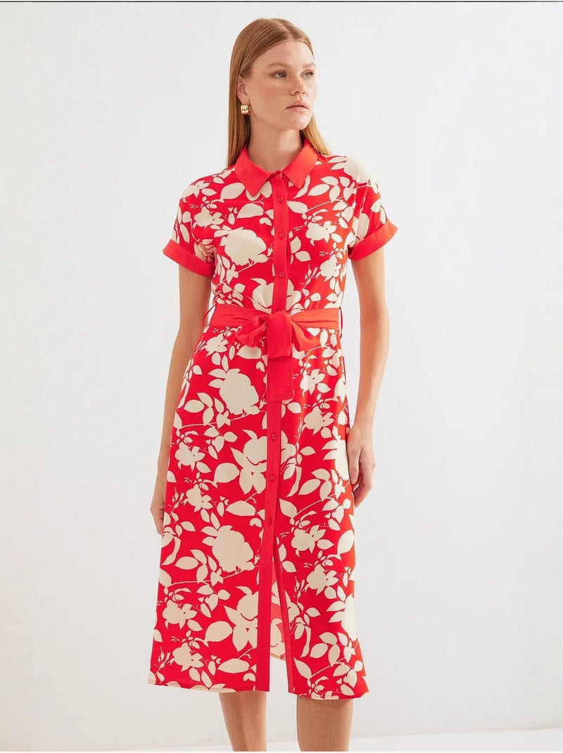 Robe chemise à motifs bdart Rouge - Kiabi