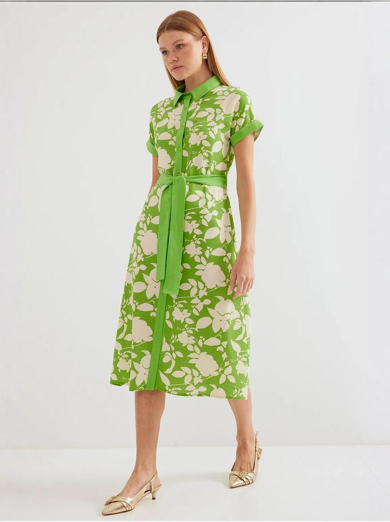 Robe chemise à motifs bdart Vert - Kiabi