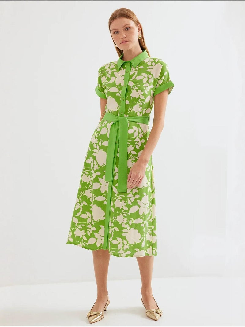 Robe chemise à motifs bdart Vert - Kiabi