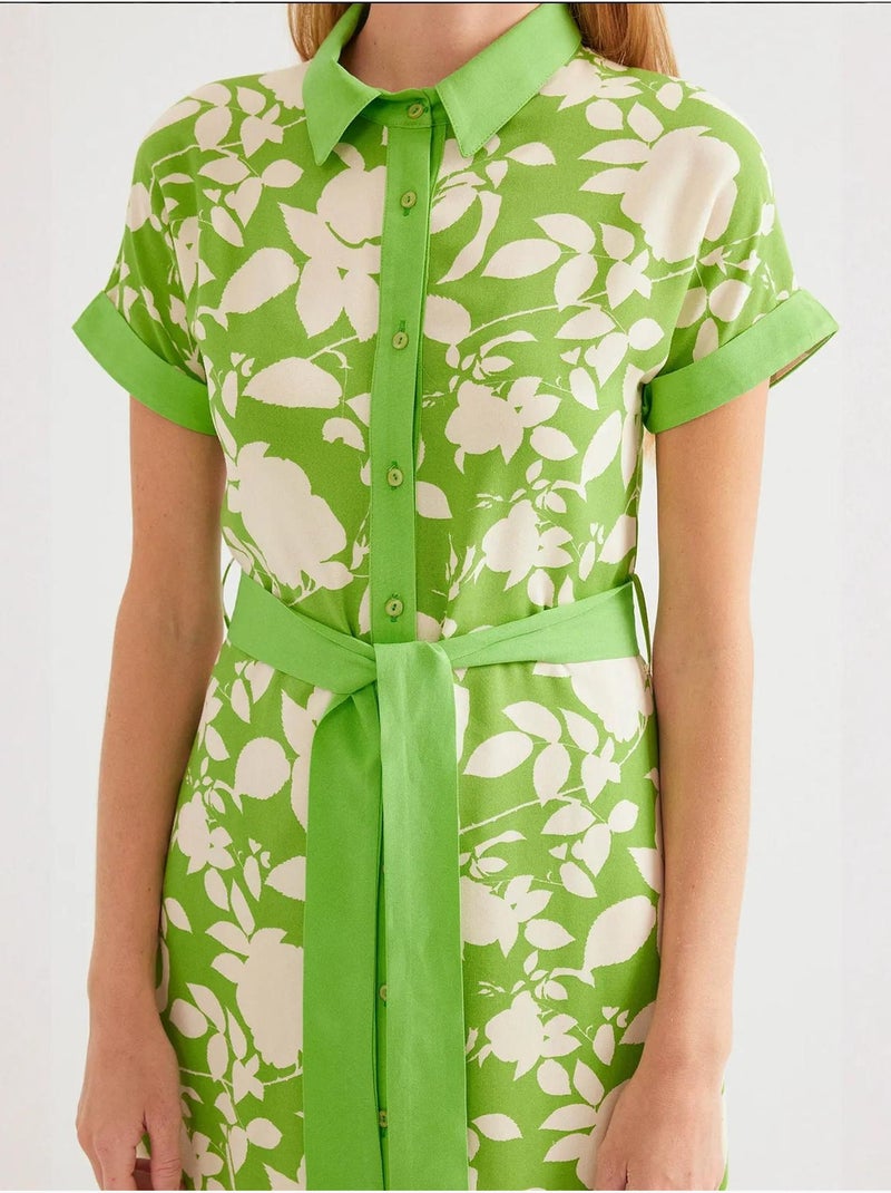 Robe chemise à motifs bdart Vert - Kiabi