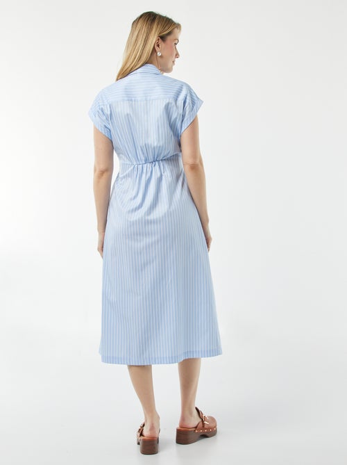 Robe chemise à nouer de maternité - Kiabi
