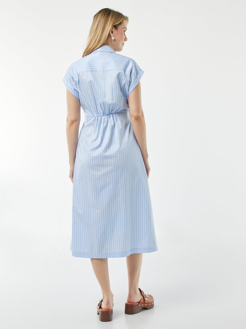 Robe chemise à nouer de maternité Bleu - Kiabi