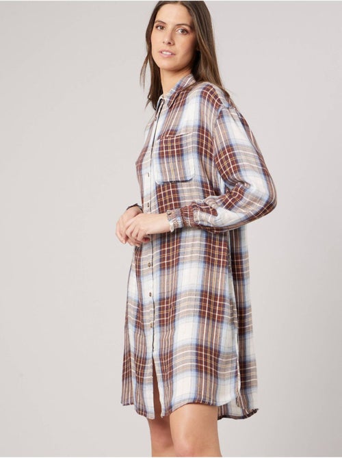 Robe chemise ample femme 'deeluxe' - Kiabi Robe chemise ample femme 'deeluxe' - Kiabi