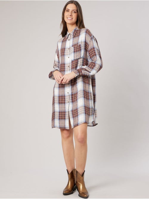 Robe chemise ample femme 'deeluxe' - Kiabi Robe chemise ample femme 'deeluxe' - Kiabi