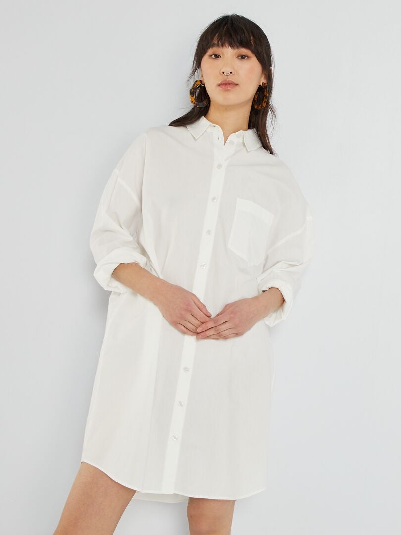 Robe chemise blanc - Kiabi