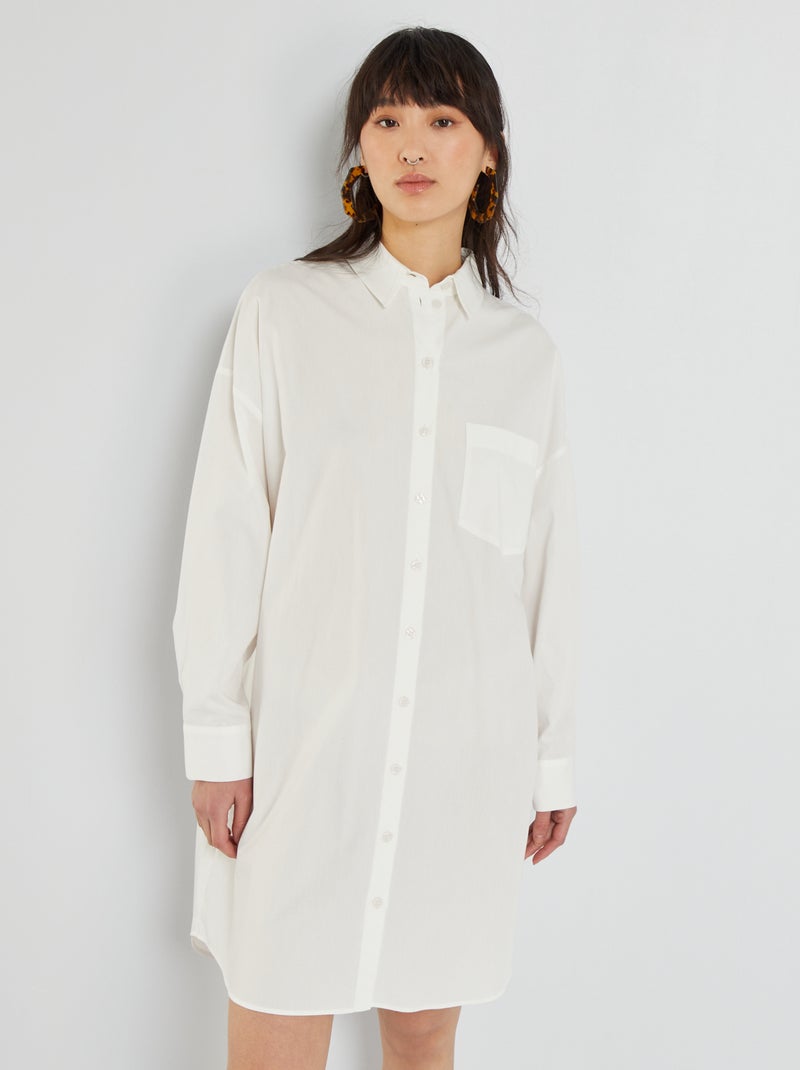 Robe chemise blanc - Kiabi