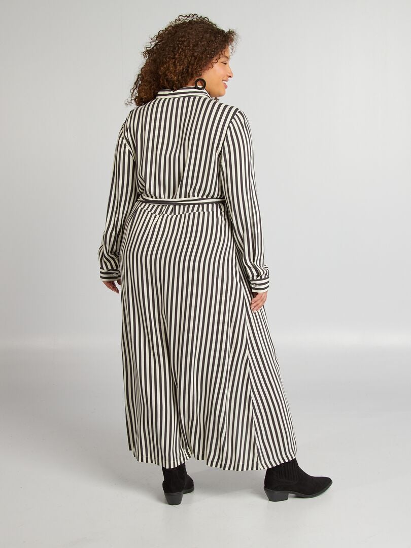 Chemise Femme Etam Rayée Noir Et Blanc - Taille 20, Occasion Très Bon état, Pour Le Travail