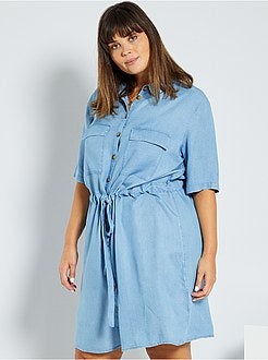 Robe chemise ceinturée - Kiabi