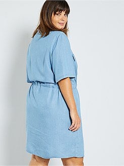 Robe chemise ceinturée - Kiabi