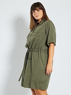 Robe chemise ceinturée - Kiabi