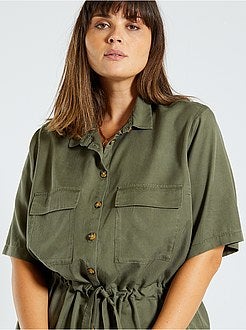 Robe chemise ceinturée - Kiabi