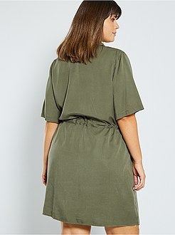 Robe chemise ceinturée - Kiabi