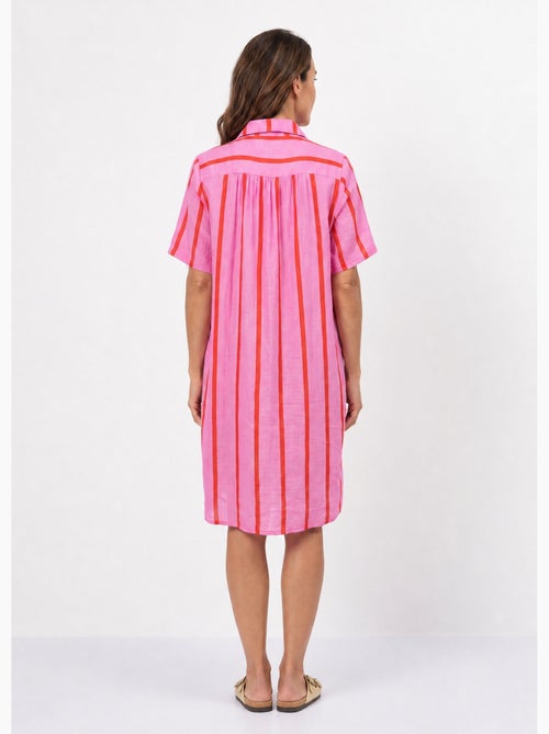 Robe chemise courte à rayures vives - AFIBEL - Kiabi Robe chemise courte à rayures vives - AFIBEL - Kiabi