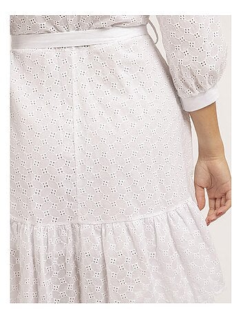 Robe chemise courte broderies anglaises ILOR